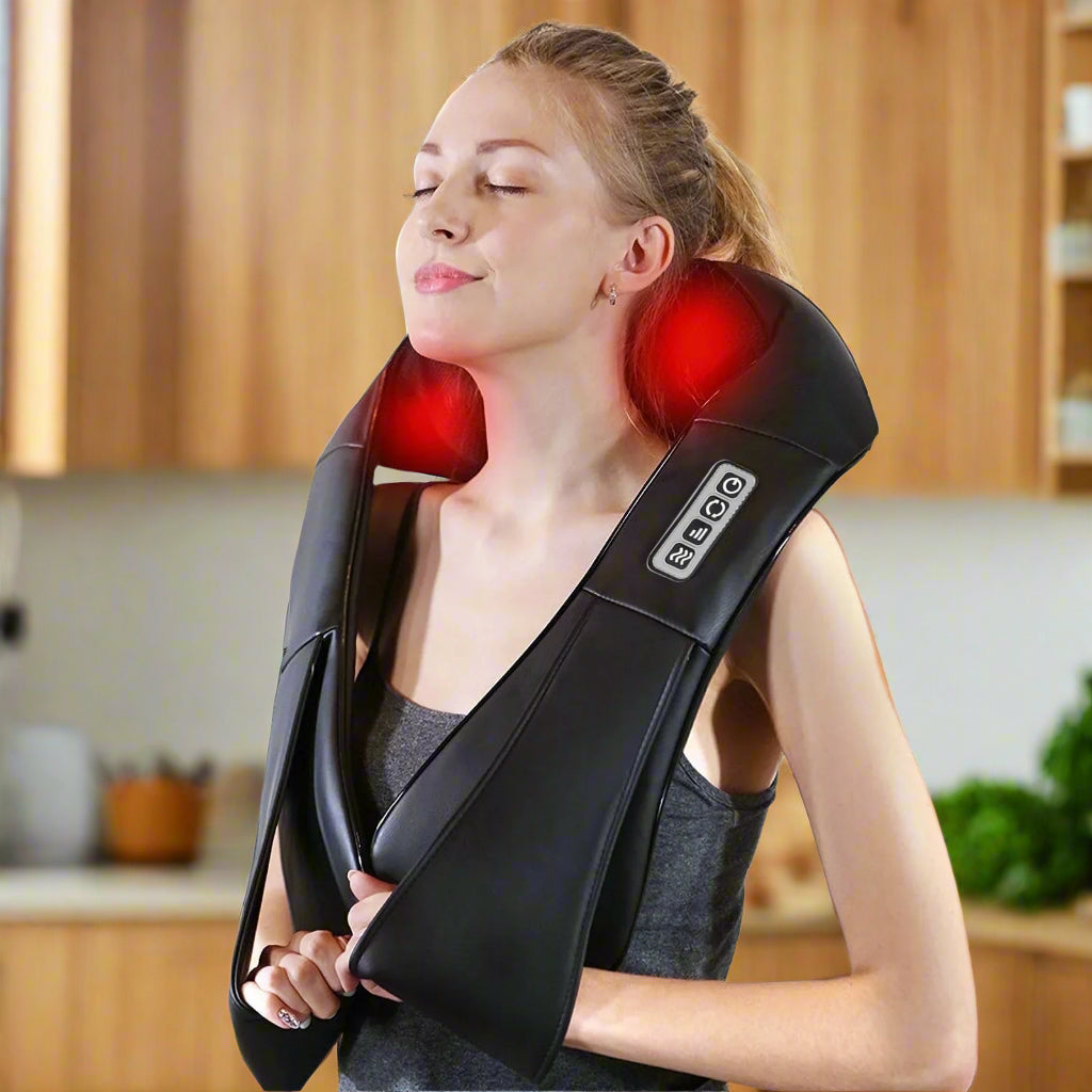 Shiatsu Neck and Back Massager,Neck Massager with Heat and Vibration,Suitable for Home, Office and Car.