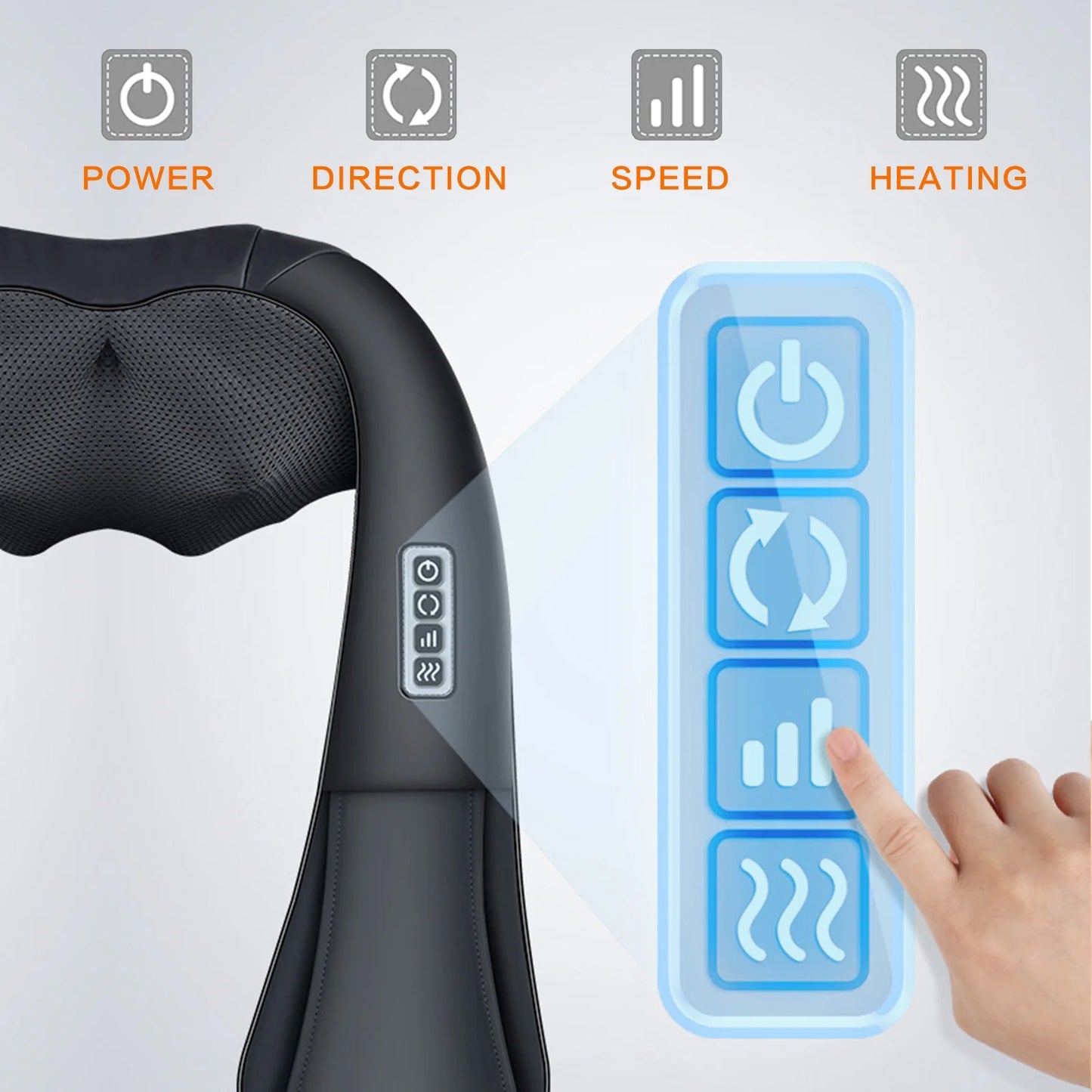 Shiatsu Neck and Back Massager,Neck Massager with Heat and Vibration,Suitable for Home, Office and Car.